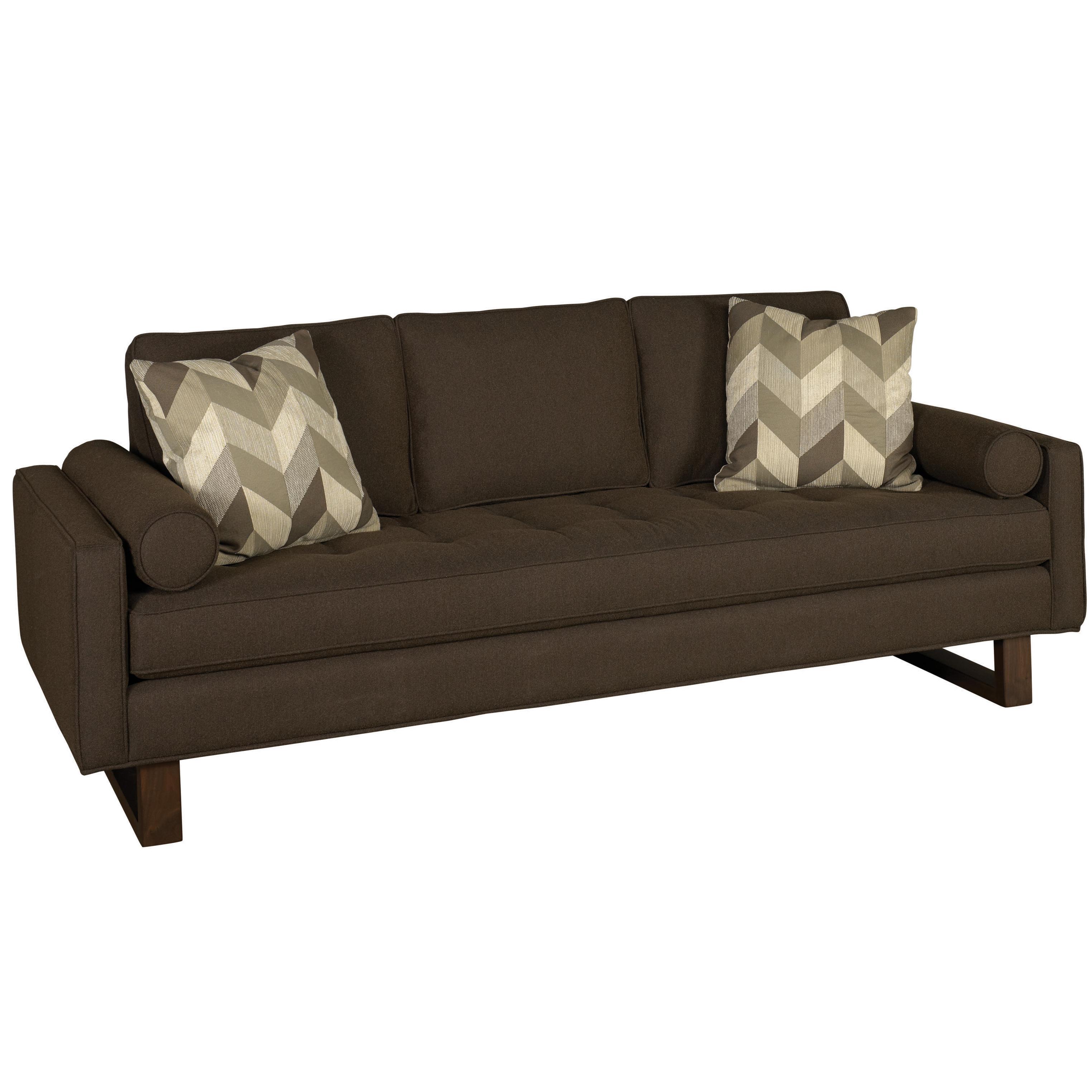 Jonathan Louis 05530 Low Track Arm Tufted Seat Sofa with Exposed Wood Legs Thornton